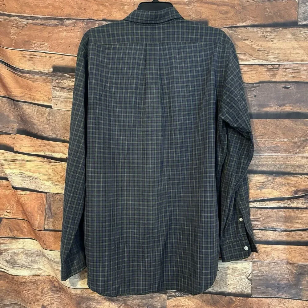 Polo Ralph Lauren Shirt Mens Large L Classic Fit Plaid Button Down Long Sleeve